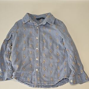 Janie & Jack boys 4 button up cowboy